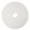 MMM08483:  3M White Super Polish Floor Pads 4100