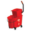 RCP758888RED:  Rubbermaid® Commercial WaveBrake® Side-Press Wringer/Bucket Combo
