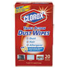 CLO31313EA:  Clorox® Triple Action Dust Wipes