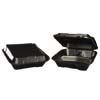 GNPSN200-3L:  Foam Hinged Lid Carryout Black Containers