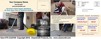 PC-CUAT05:  Postcard - Carpet, Upholstery, Air Duct, and Tile & Grout Cleaning