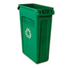 RCP354007GN:  Rubbermaid® Commercial Slim Jim® Plastic Recycling Container with Venting Channels