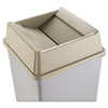 RCP2664BEI:  Rubbermaid® Commercial Untouchable® Square Swing Top Lid