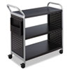 SAF5339BL:  Safco® Scoot™ Three Shelf Utility Cart