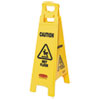 RCP611477YEL:  Rubbermaid® Commercial "Caution Wet Floor" 4-Sided Floor Sign