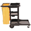 RCP617388BK:  Rubbermaid® Commercial Multi-Shelf Cleaning Cart