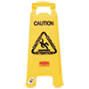 RCP611200YW:  Rubbermaid® Commercial Multilingual "Caution" Floor Sign