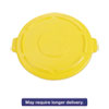 RCP264560YEL:  Rubbermaid® Commercial Vented Round Brute® Lid