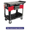 RCP618000BLA:  Rubbermaid® Commercial Two-Shelf Trades Cart