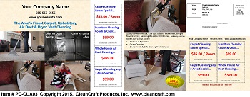 PC-CUA03:  Postcard - Carpet, Upholstery, & Air Duct Cleaning
