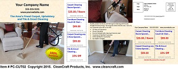 PC-CUT02:  Postcard - Carpet, Upholstery, and Tile & Grout Cleaning