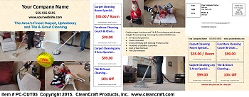 PC-CUT05:  Postcard - Carpet, Upholstery, and Tile & Grout Cleaning