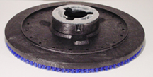 Drive block, 13 inch, plastic, 0.5 inch bristle