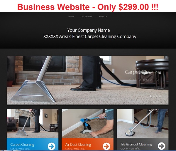 build carpet cleaning business website hosting
